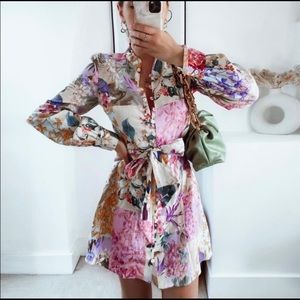 Zara floral print mini dress 🌸
